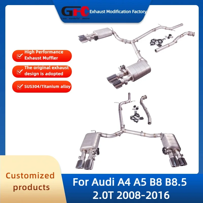 

Catback Valvetronic Exhaust Pipe for Audi A4 A5 B8 B8.5 2.0T 2008-2016 High-Performance Stainless Steel Exhaust Muffler System