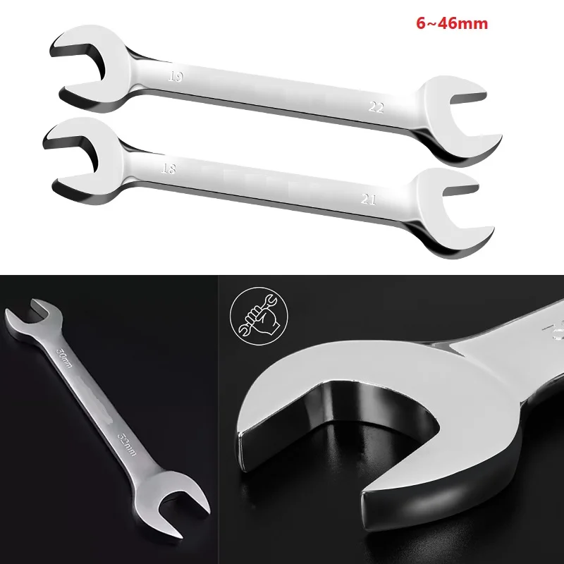 Herramienta de llave de extremo abierto 6 7 8 9 10 11 12 13 14 15 17 18 19 22 24 27 30 32-46mm llave combinada llave hexagonal para tuercas hexagonales