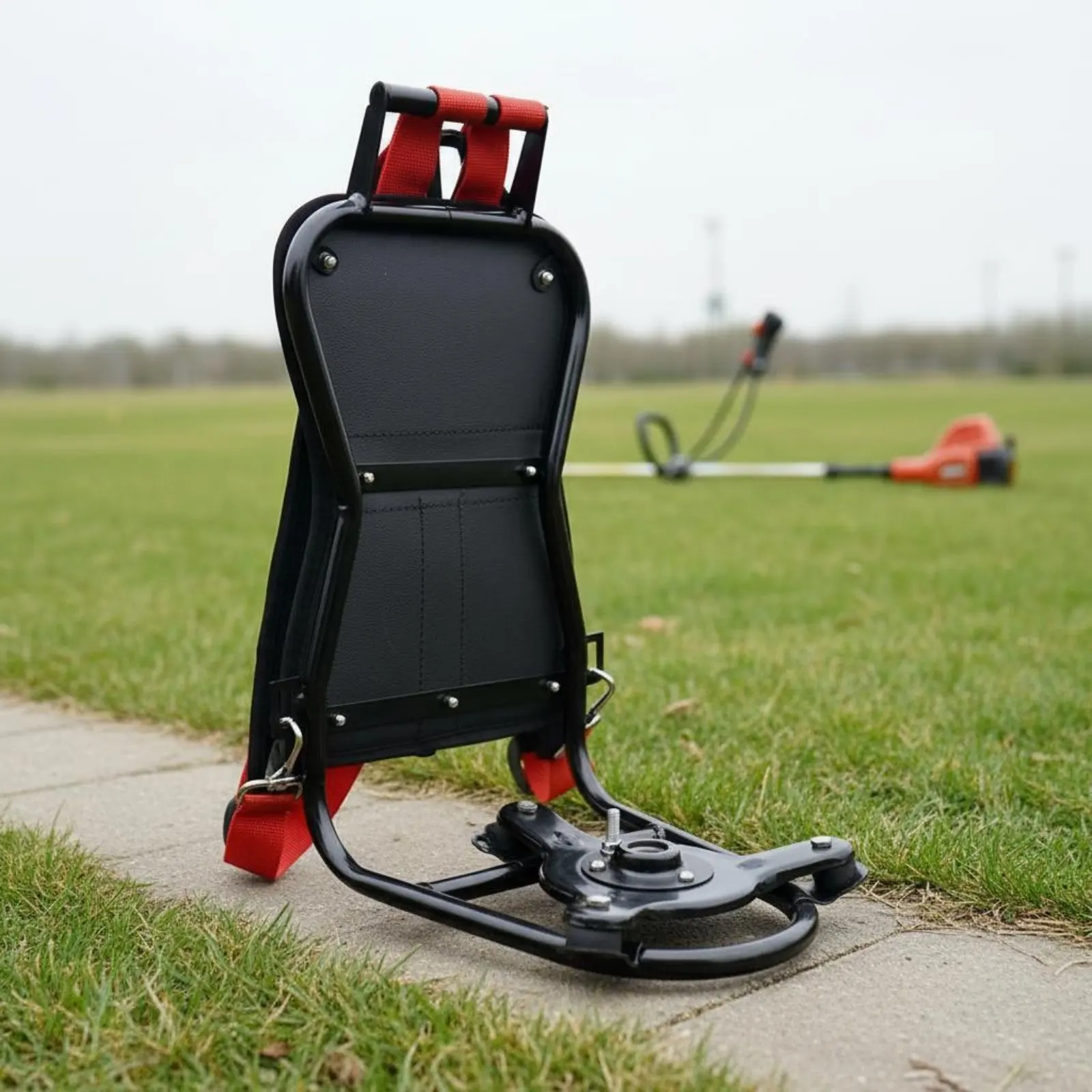 Brush Cutter Backpack Frame Sturdy Duty Lawnmower Backpack Harness Grass Trimmer Carrier Frame Ergonomic Design for Yard Work view 2