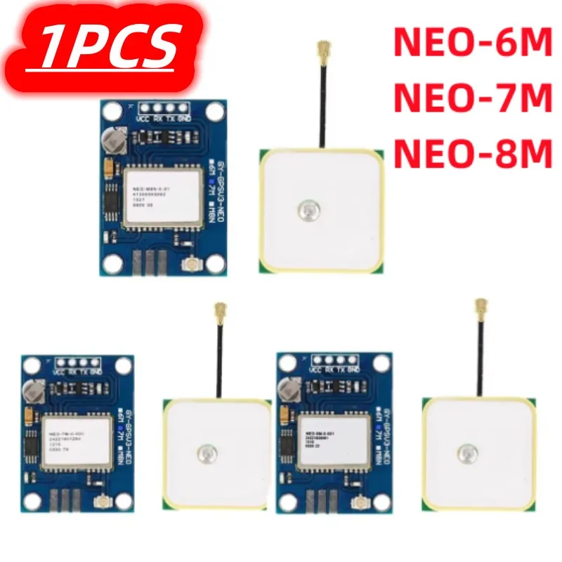 1Pcs/lot New NEO-6M NEO-7M NEO-8M GPS Module NEO6MV2 with Flight Control EEPROM MWC APM2.5 Large Antenna for Arduino