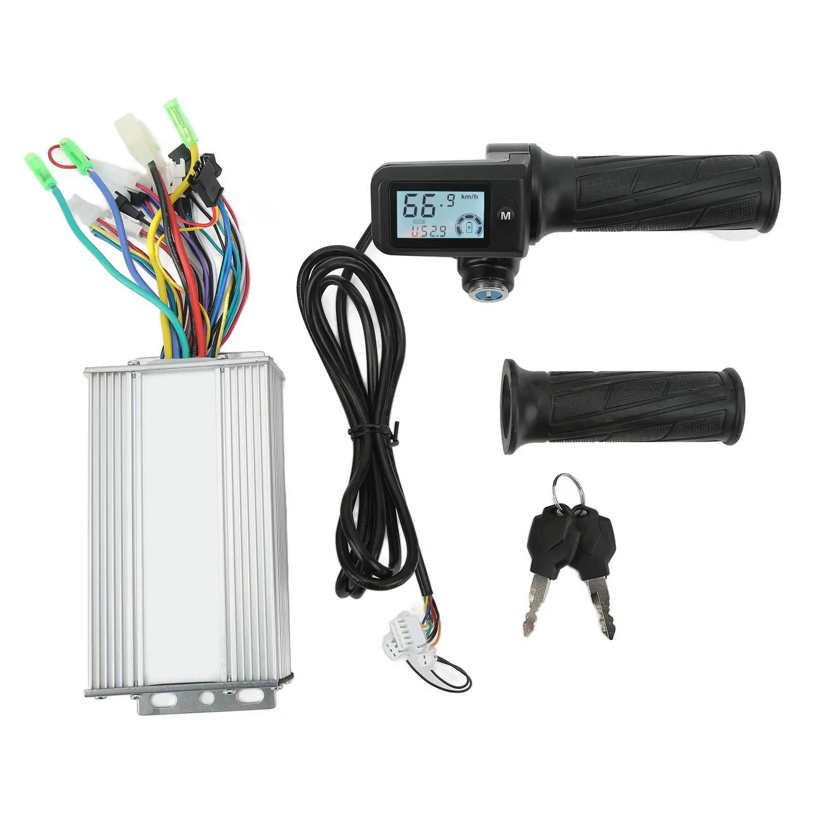 

500W Brushless Motor Controller Kit for Scooters - Keyed Panel Replacement with Grooved Housing