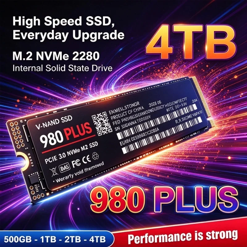 980 PLUS M.2 2280 NVMe Internal SSD Fast Read Write Solid State Hard Drive 500GB 1TB 2TB 4TB Disk For Laptop Desktop Gaming PC