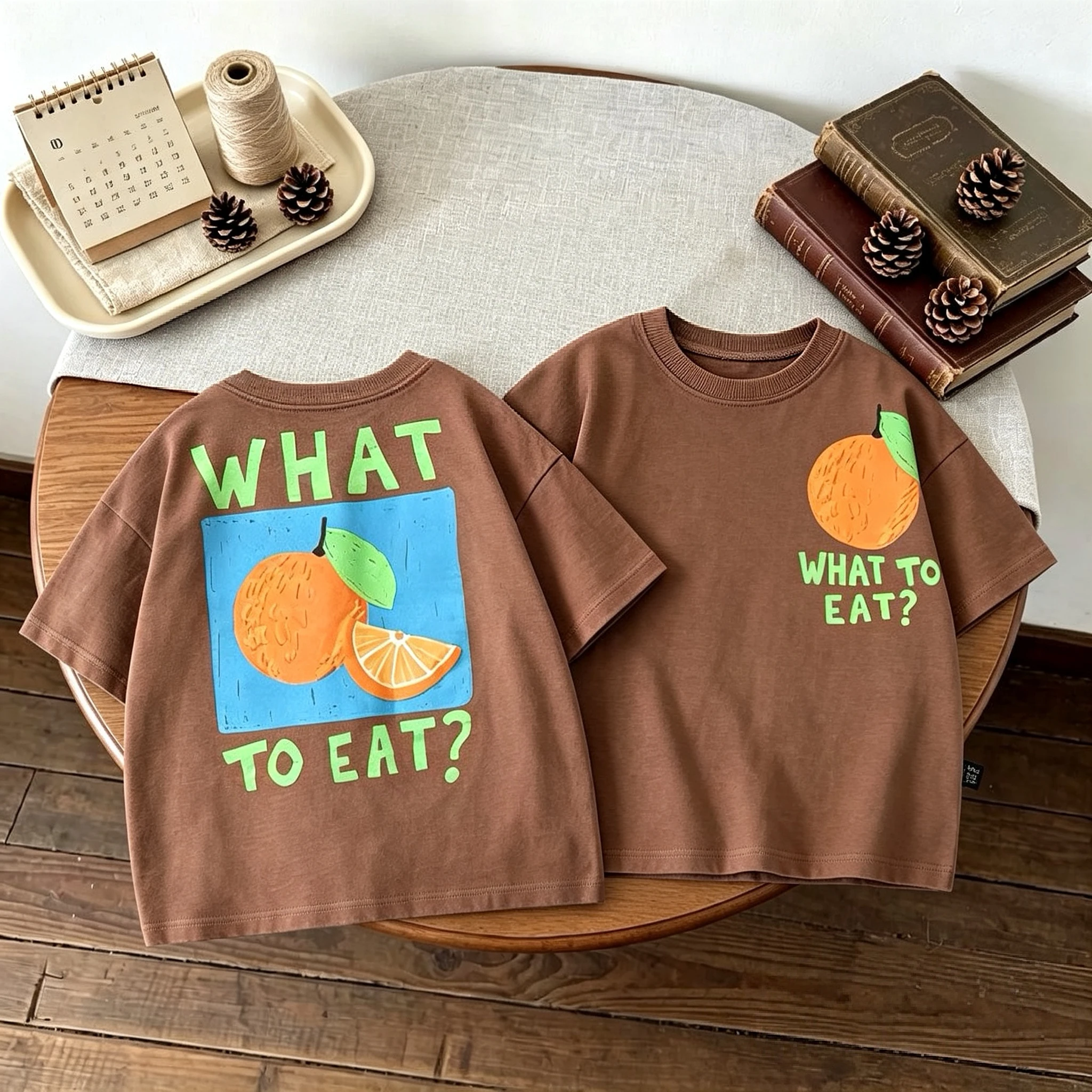 Double Side Print T-shirt For Kids Clothing Summer Simple Fashion Girl Boy Short Sleeve Tops Tees Children's Wear Casual Tshirts image 5