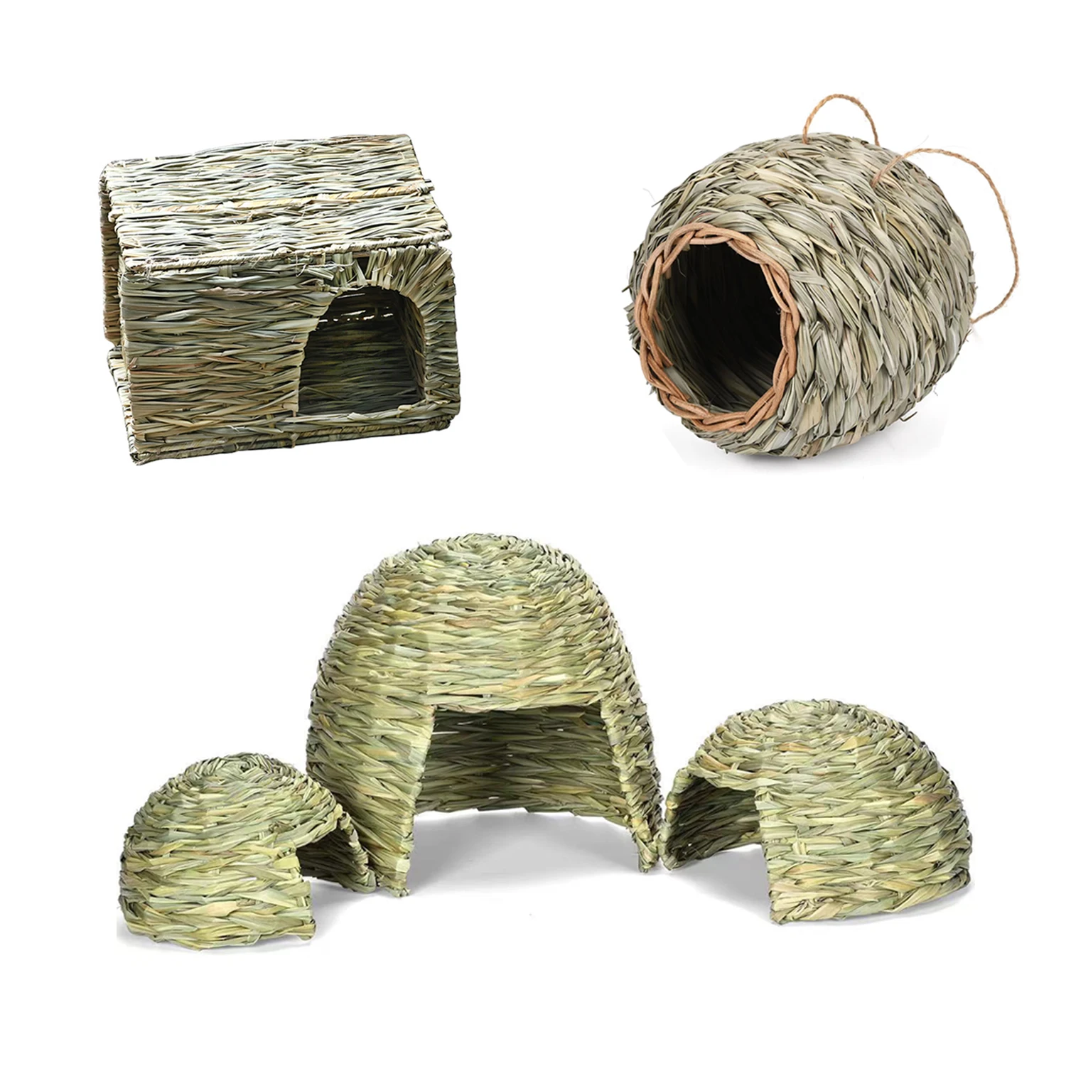 Hummingbird House For Outside Birds Nest Roosting Pockets Natural Grass Small Bird Roosting Pockets Hideaway For Outdoor Garden