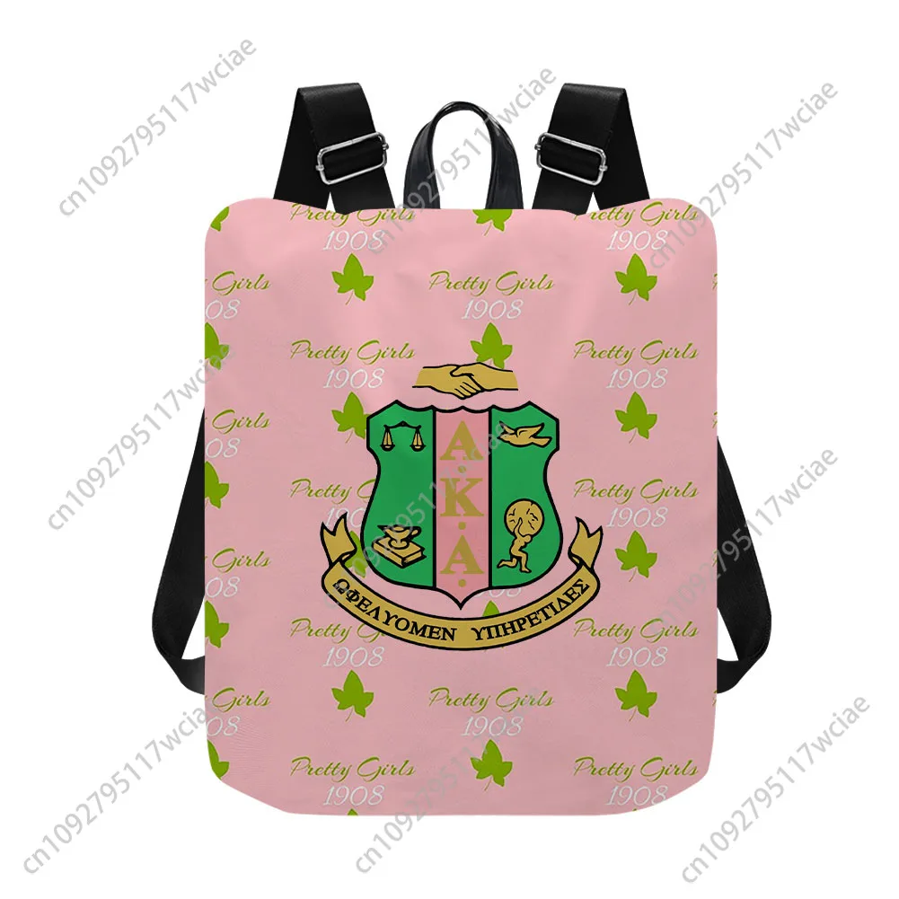 กระเป๋าเป้สะพายหลัง Alpha Sorority AKA 1908 รุ่นสั่งทำพิเศษ ป้องกันการโจรกรรม กระเป๋าเป้ Kappa Alpha ไนลอนกันน้ำ กระเป๋าเป้แฟชั่นสำหรับนักศึกษา