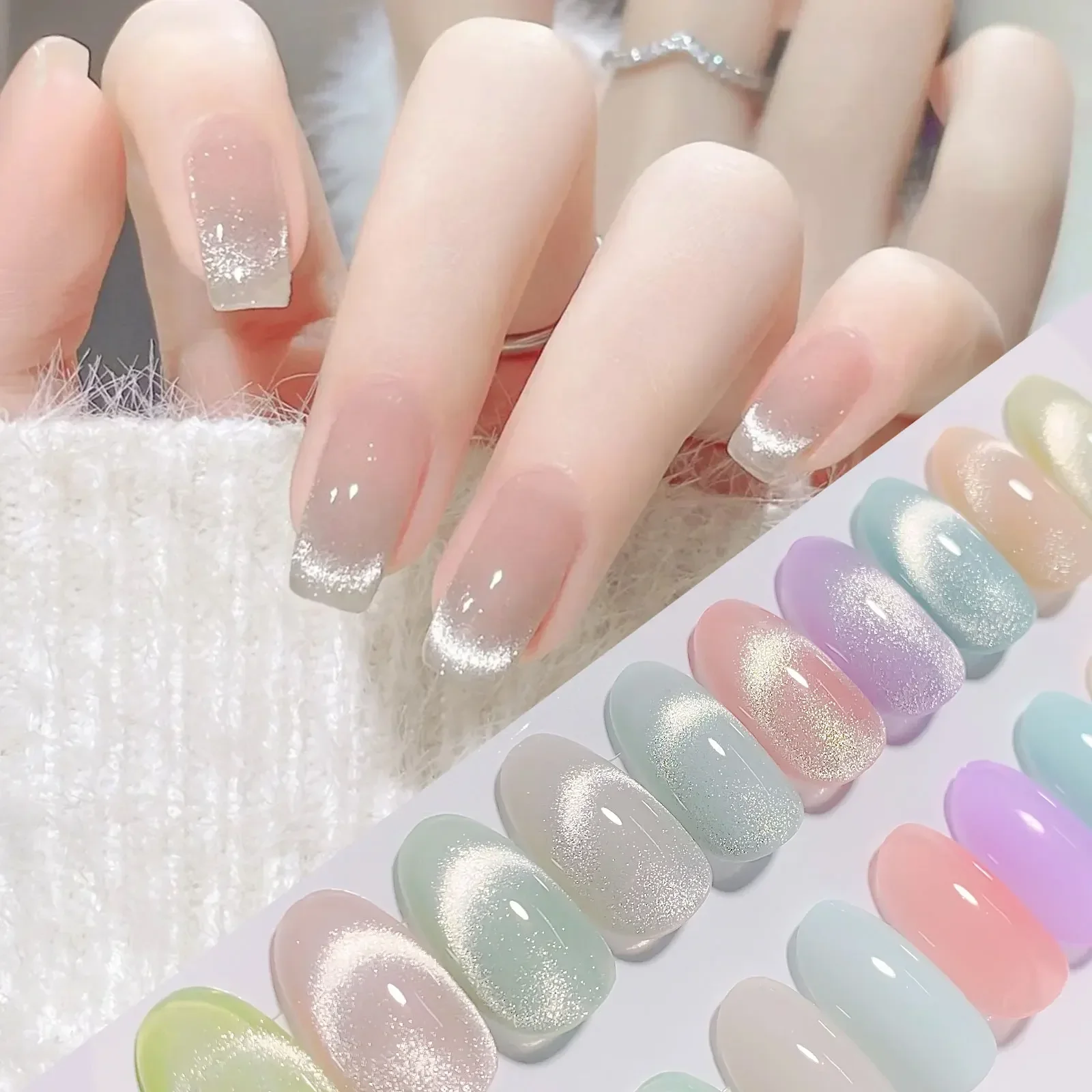 Light Bulb Cat Eye Gel Super Flash Semi-Permanent Soak-Off Uv/Led Gel Polish Can Be Used in Any Suitable Color Diy Nail Salon