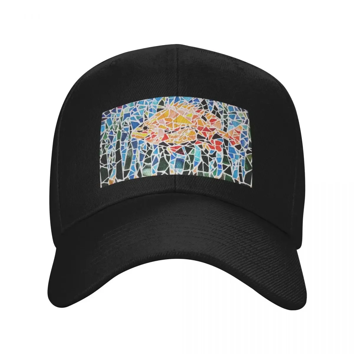 Vibrant Rockfish Mosaic Baseball Cap Luxury Man Hat hiking hat Brand Man cap Fishing cap Women's Men's