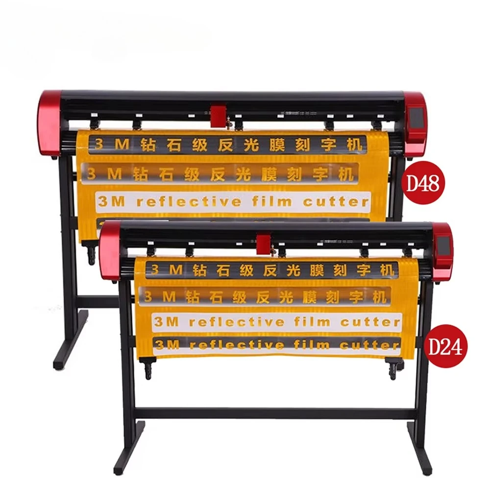 D48 Vinyl Film Automatic Cutting Machine, Color Film Double Head Indentation Cutting Machine, Film Mark Sticker