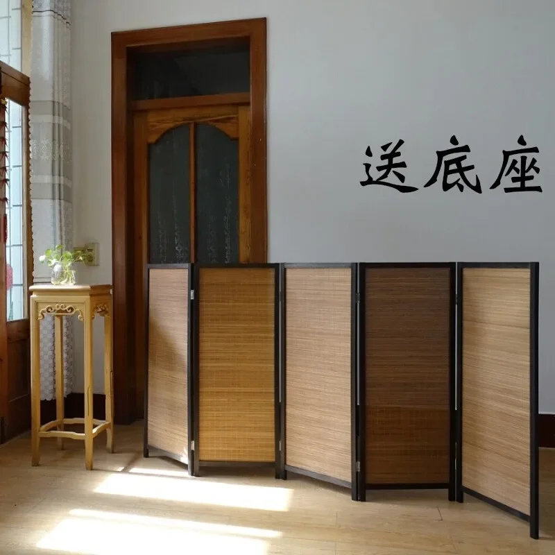 Screen partition partition fence Chinese solid wood bamboo barrier  fence Japanese modern old entrance