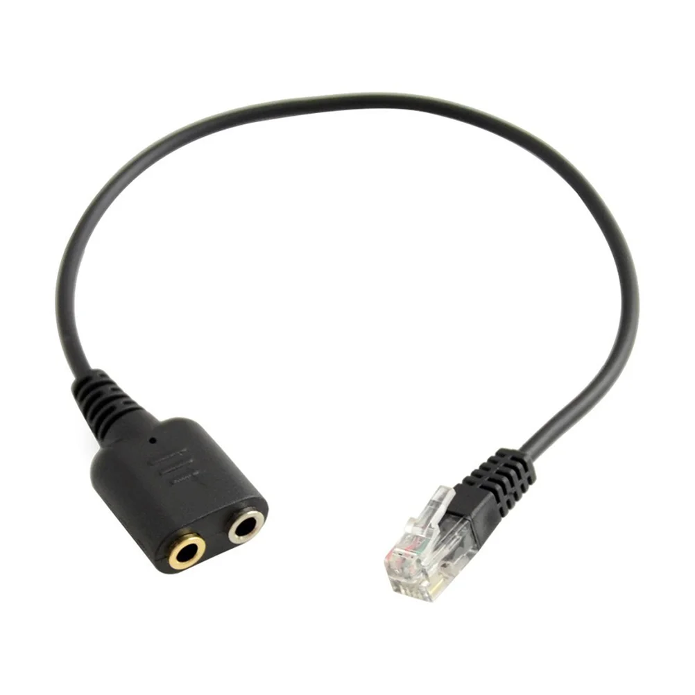 Headset Cable 2 X 35mm to RJ9 Jack Adapter Convertor PC Headset Telephone Using Headset Converter 35 to RJ9