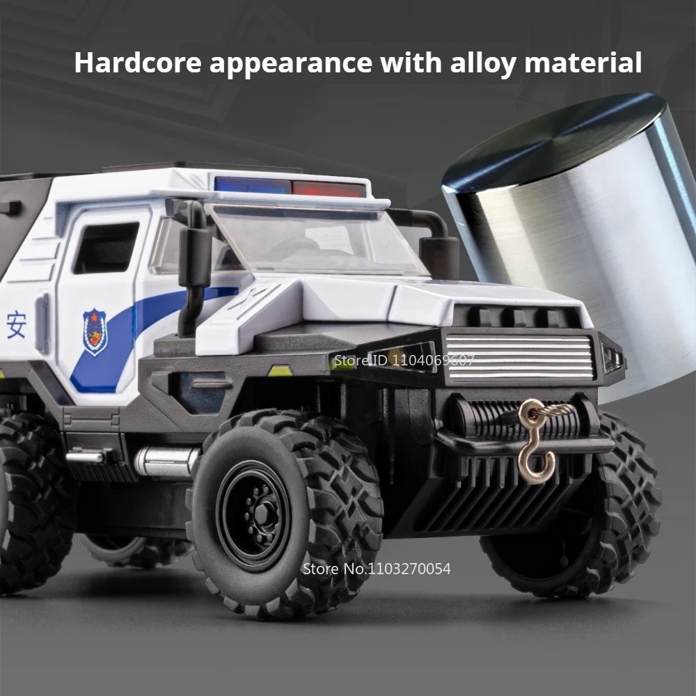 1:32 Conqueror Dongfeng Mengshi Armored Vehicle Diecast Model Alloy Toys Doors Opened Sound Light Pull Back Car Christmas Gifts
