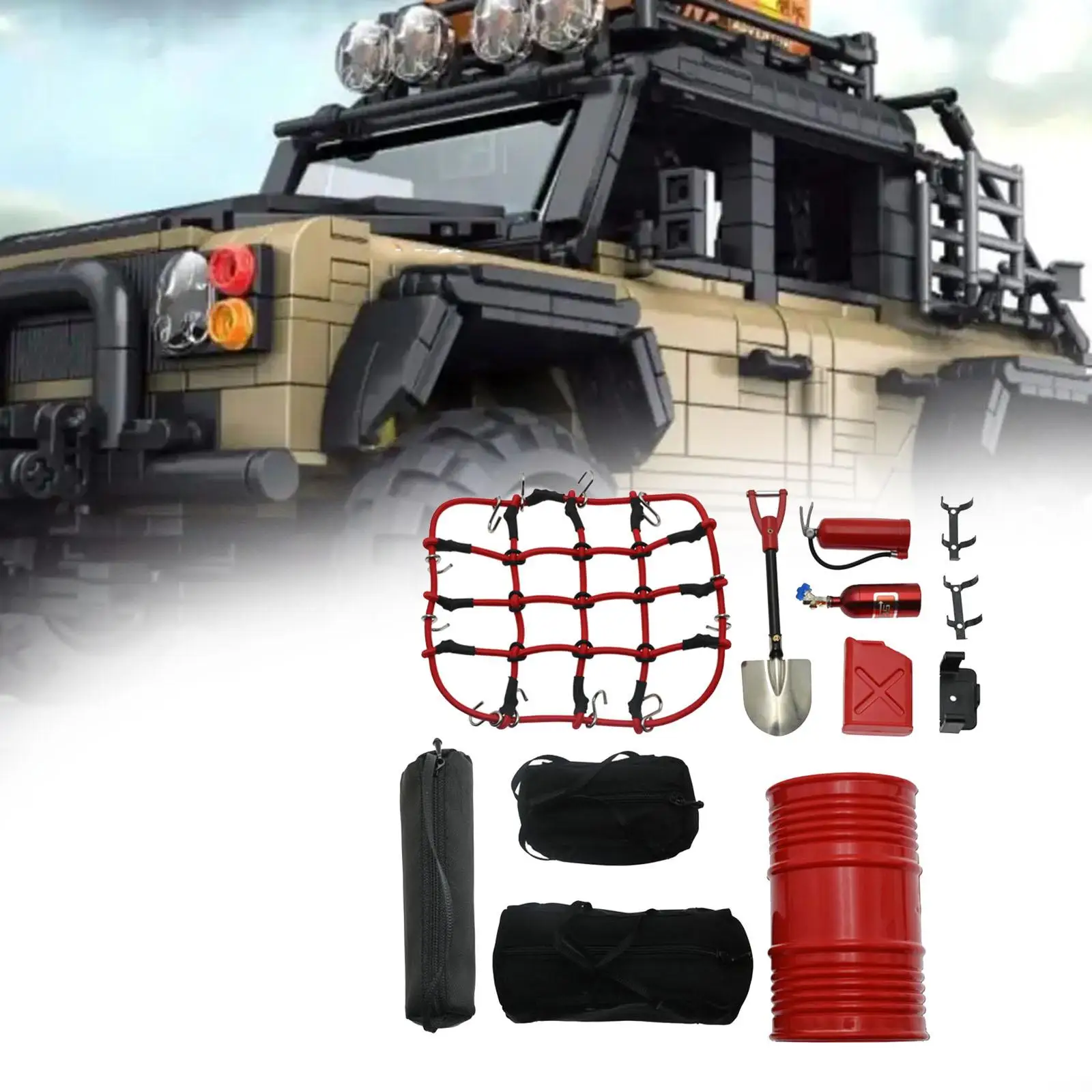 RC Dekoration Zubehör Werkzeug Set Leichte Leinwand Lagerung Taschen Mini für 1/10 RC Crawler Auto Ersatzteile Zubehör Teile