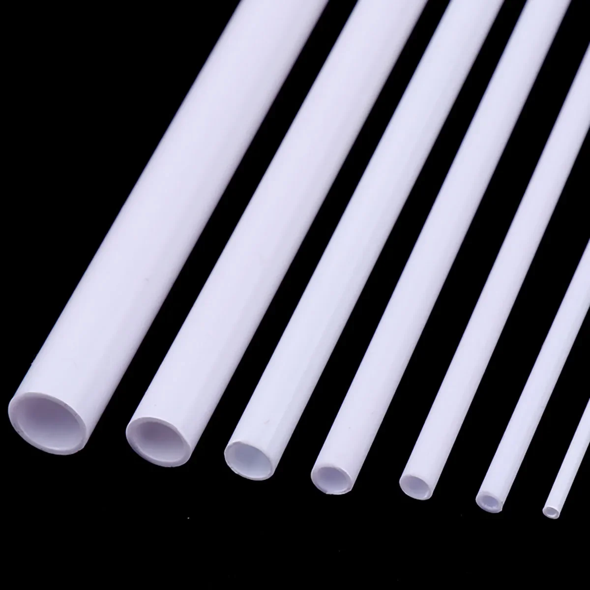 1-20Pcs White ABS Pipe Tube Round Plastic Hollow Pipe Dia 2/3/4/5/6/8mm x Length 250mm DIY Handmade Sand Table Material