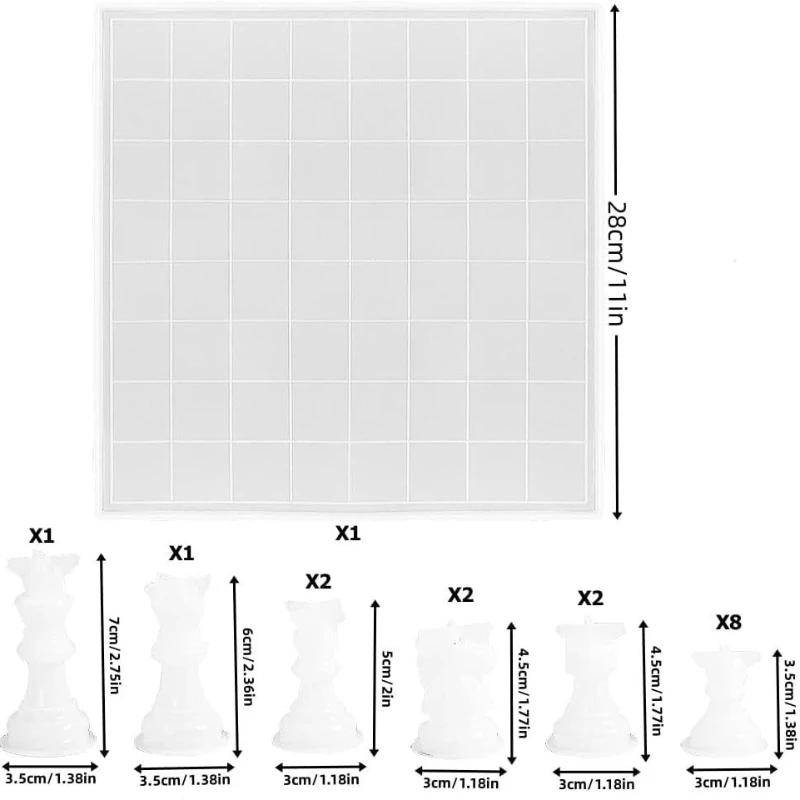 แม่พิมพ์ซิลิโคนเรซิ่น DIY สำหรับทำตัวหมากรุก 3 มิติ แบบหยดน้ำ ตกแต่งบ้าน งานฝีมือ