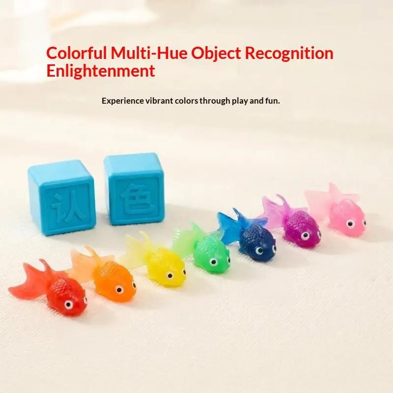 Simulation Goldfish Toy Lifelike Soft Rubber Fake Fish Model Waterproof for Kids Bath Time Home Aquarium Ornament