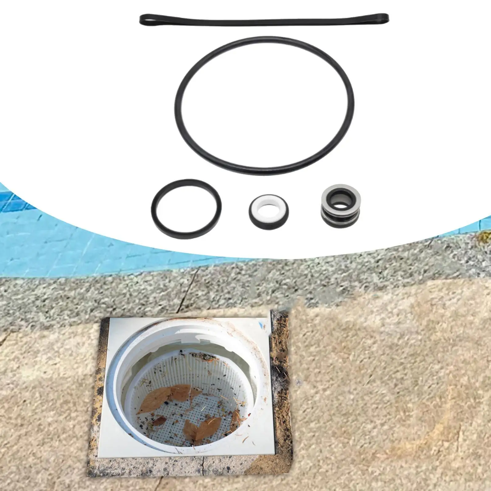 Pool Pump Seal Kit for SP3000X with Housing Gasket Diffuser O Ring Cover Shaft Seal Replacement