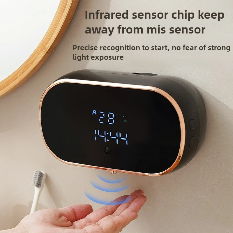 

Intelligent Integrated Foaming Machine Rechargeable Cleaning Electric Soap Dispenser Wall-mounted with Digital Display 3 Levels