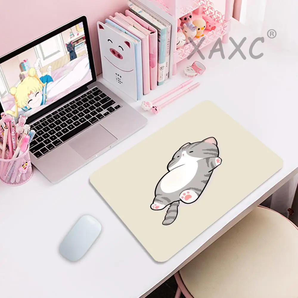 

Cute cat Mouse Pad 40X45 Large Square Computer Office Game Table Mats Rubber Anti-slip Mousepads Small Decor Desk Pads
