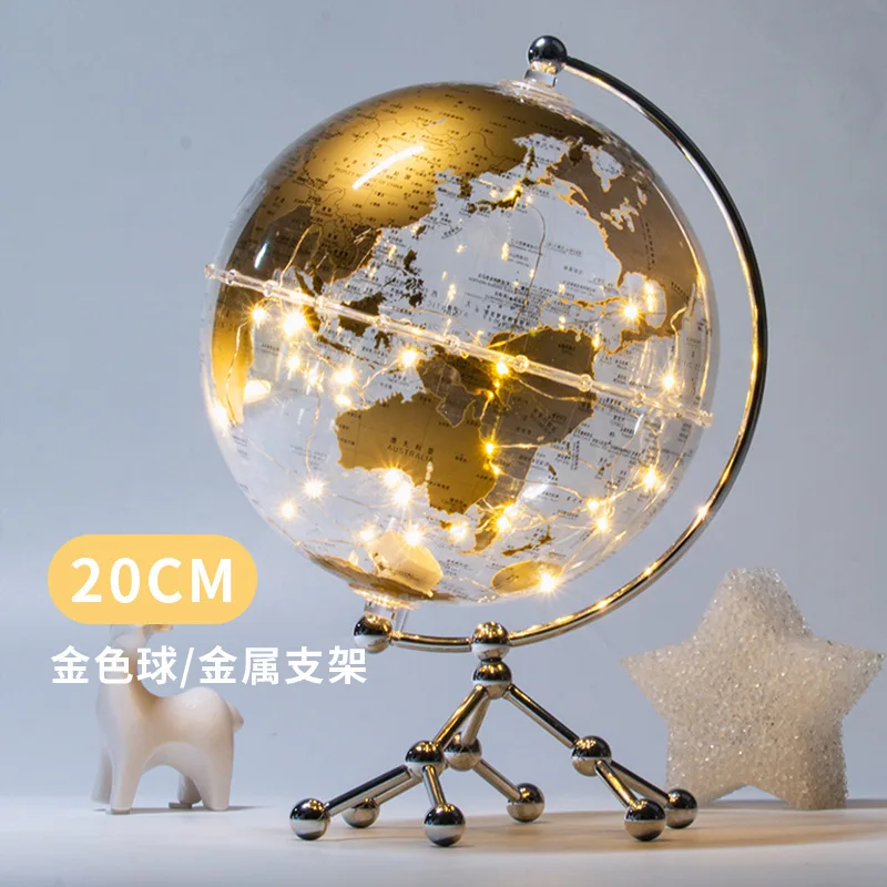 Starry Illuminated Globe Bracelet Lights, Battery Powered Mini Decorative Figurine for Indoor Home Decoration