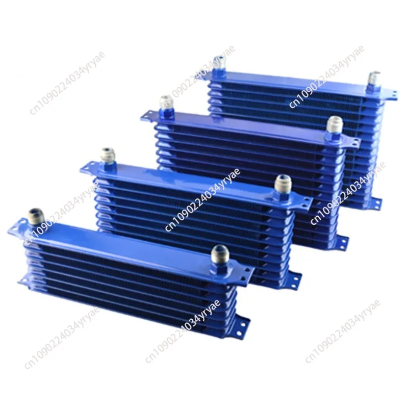 Car modification blue and black Japanese 7/10/13/15 rows radiator oil cooler universal