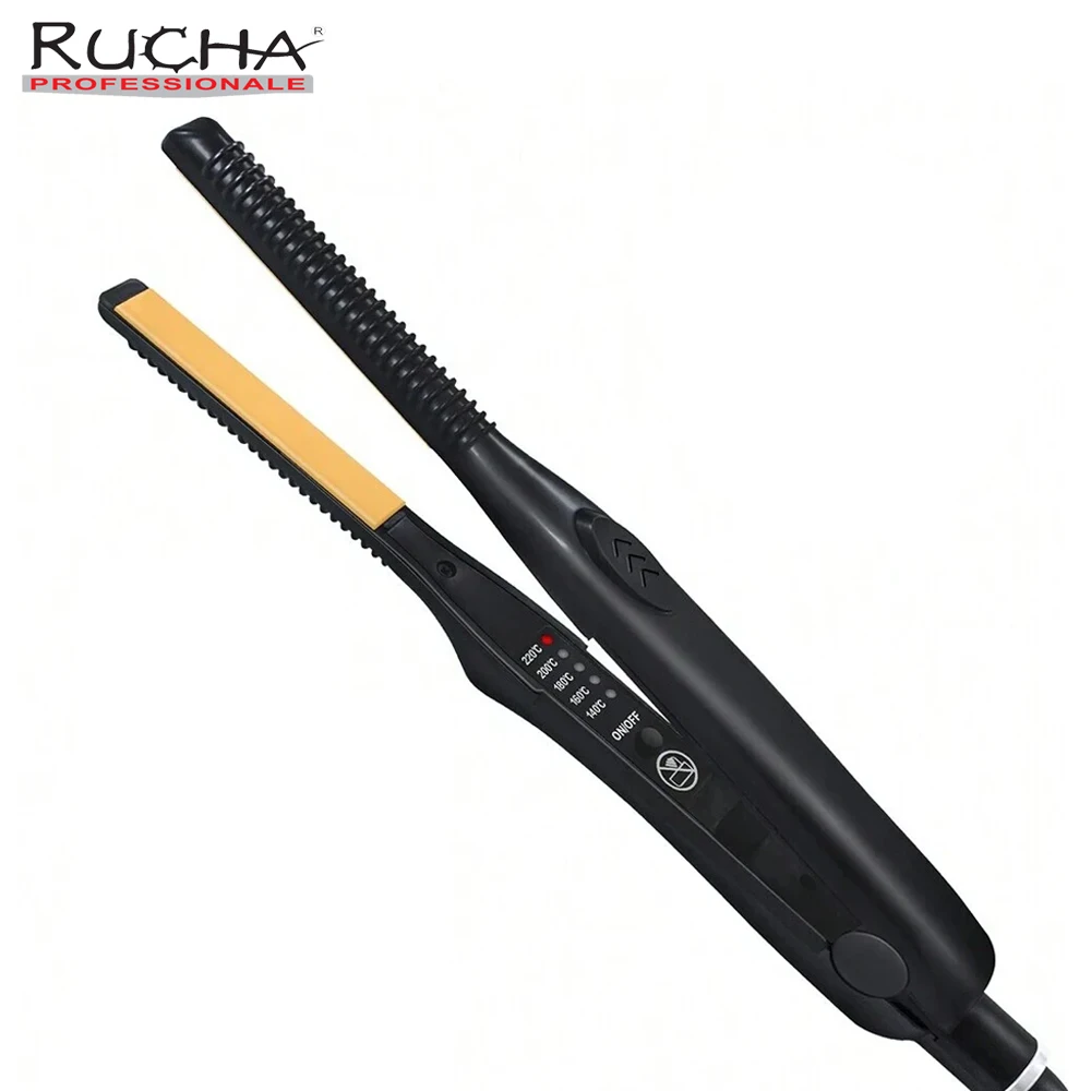 

Hair Curler 2 In 1 Pencil Flat Iron For Short Hair Thinnest Narrow Plate Hair Straightener 110-240V