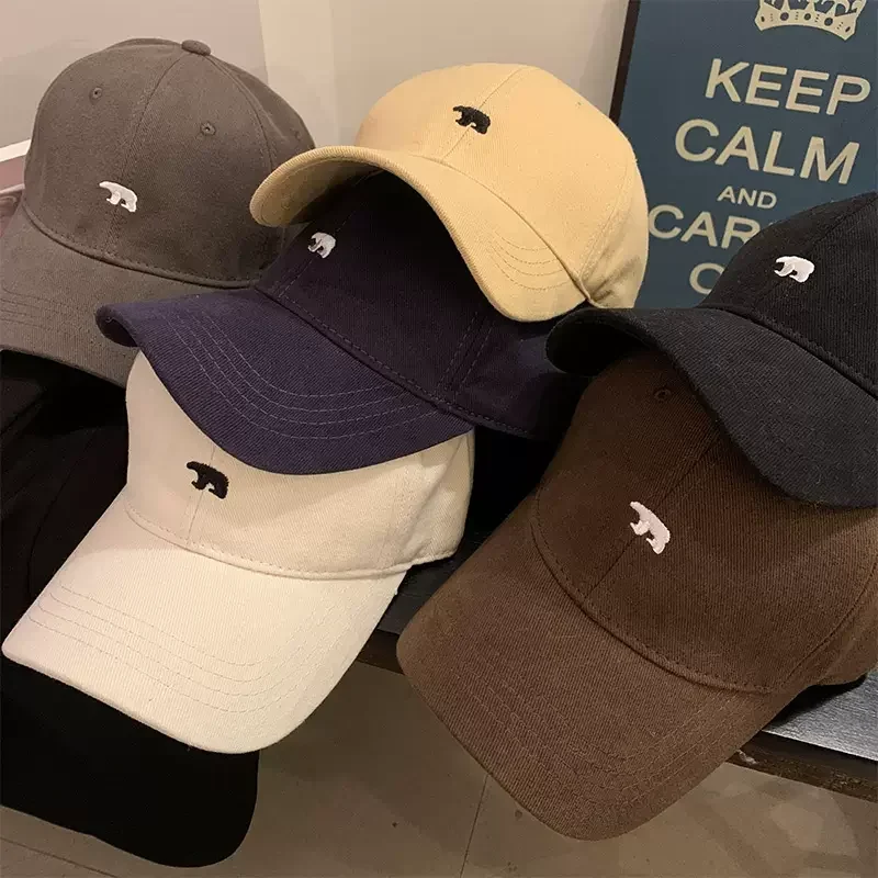 2024 Cartoon Polar Bear Outdoor Baseball Cap Men Women Soft Cotton Hip Hop Snapback Caps Unisex Sports Dad Trucker Sun Visor Hat