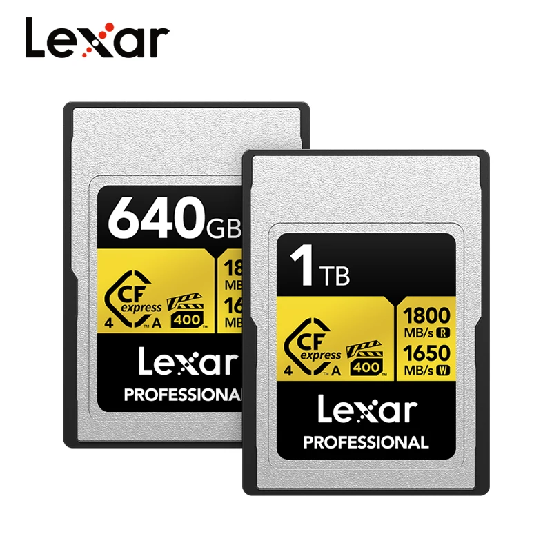 Lexar Professional GOLD CFexpress 4.0 Type A Card 1800MB/s VPG400 8K Video Memory Card 256GB 512GB 640GB 1TB for Sony Camera