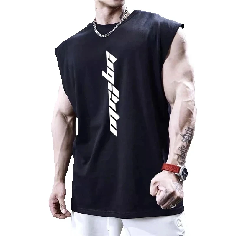 NEW Bodybuilding Sports Tank Tops Men Gyms Fitness Workout Sleeveless Shirt Male Summer Loose Undershirt Running men Vest