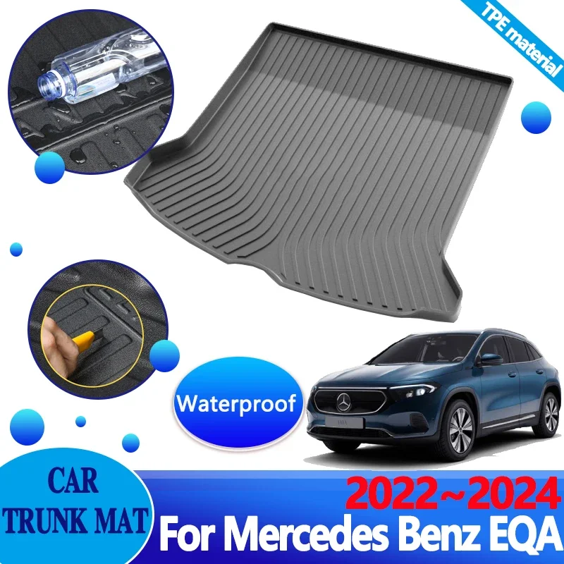 

Car Rear Trunk Mat for Mercedes Benz EQA Accessories 2022 2023 2024 SUA Waterproof Carpet Liner Anti-scratch Cushion Storage Pad