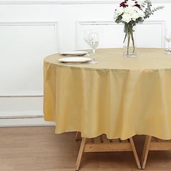 Solid Color Disposable Tablecloth Round Table Cloth Nordic Table Cover for Home Wedding Birthday Wedding Party Decoration