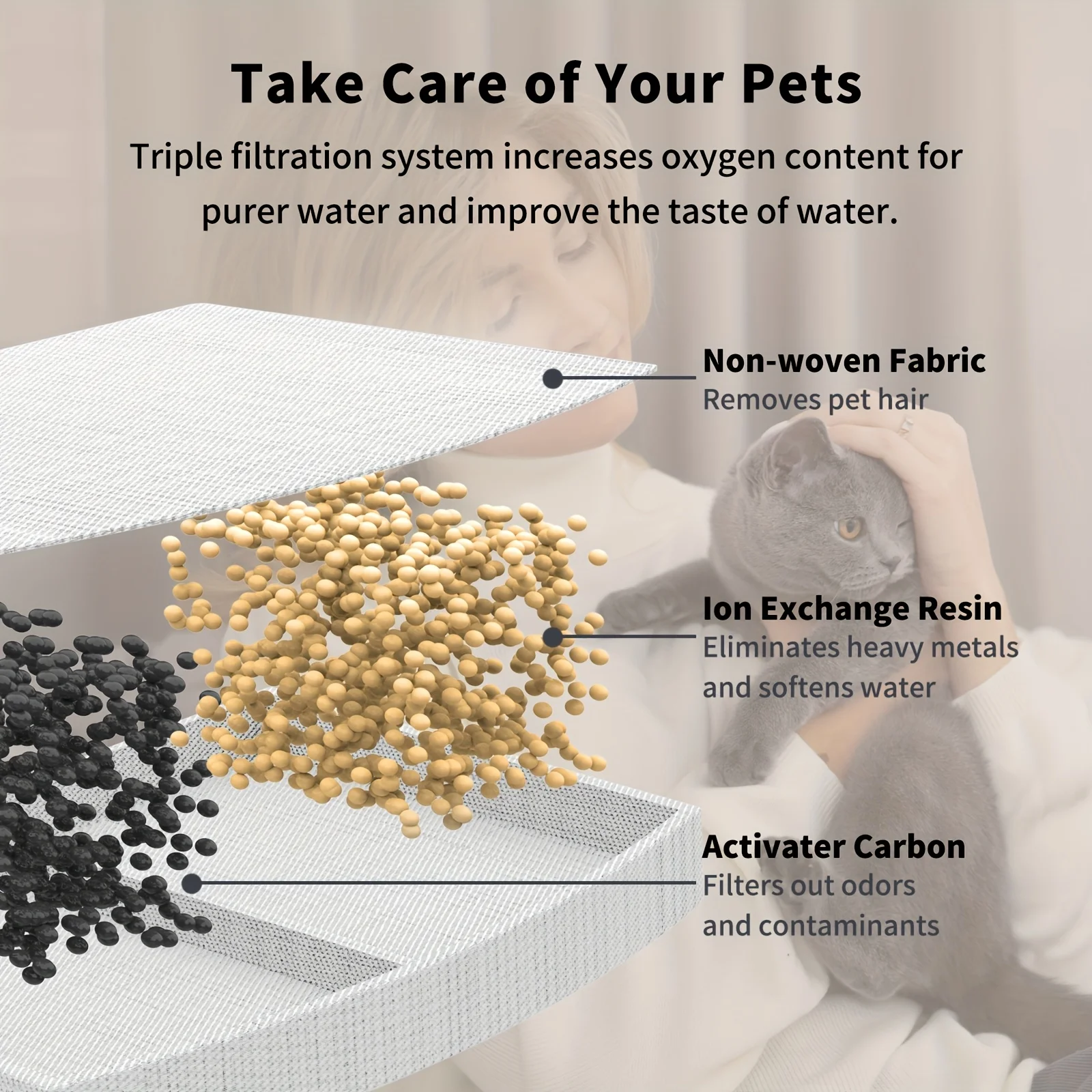 32L Pet Drinking Fountain – Stainless Steel Cat & Dog Water Dispenser with Ultra-Quiet Pump, USB-Powered, No Batteries Needed, A - view 2