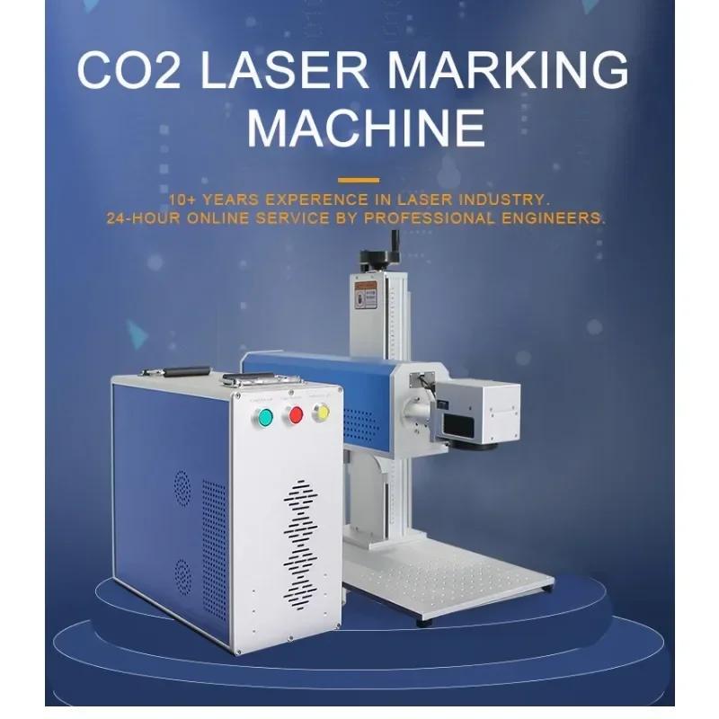 Bingyan Laser 30W 40W CO2 Laser Marking Machine For Plastic Bottles Online Production Engraving Wood Acrylic Leather Rubber