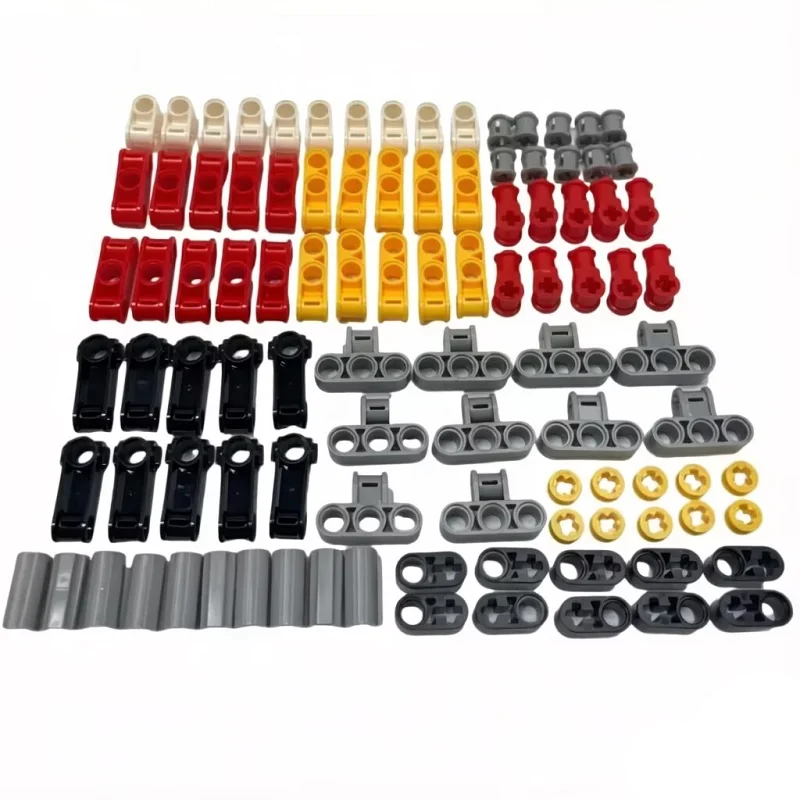 100pcs screw fittings set, technology building block shaft bolt connector, 9686, building block toy accessories bag.