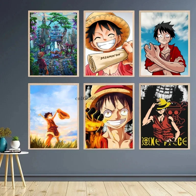 

One Piece Anime Luffy Zoro Poster HD Wall Art Print Canvas Painting Mural Suitable for Cafe Home Wall Decoration Picture Gift