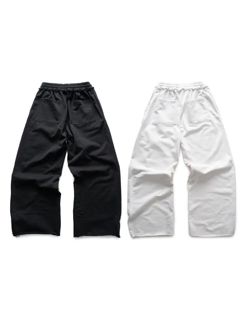Pantaloni casual da donna da uomo con coulisse bianca nera con motivo a lettere Y2K europei americani Pantaloni alla moda da strada gotici Harajuku