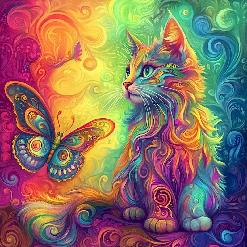

GATYZTORY Unframe Paint By Numbers On Canvas Cat Kits Acrylic Paint Coloring By Numbers Animal Handpainted Gift Decoration