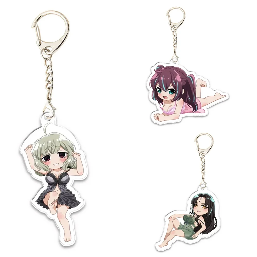 

6CM Charm Anime Gushing over Magical Girls Acrylic Keychain Model Cosplay Characters Ornament Accessories Goods Collection Gifts