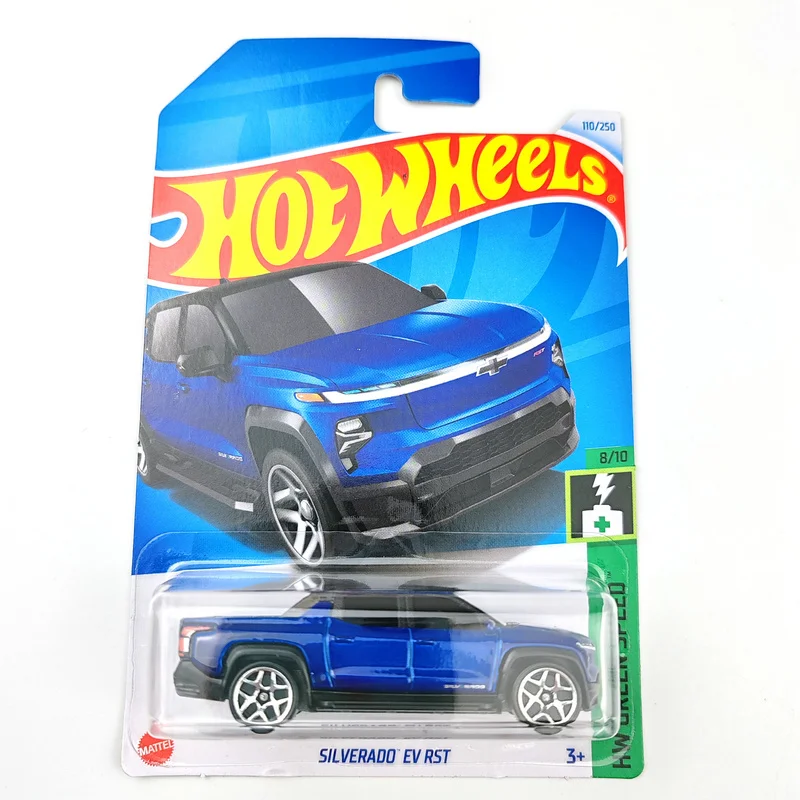 2024-110 Hot Wheels Cars SILVERADO EV RST 1/64 Metal Diecast Model Collection Toy Vehicles