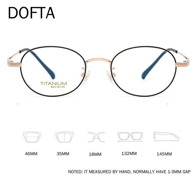 DOFTA Titanium Myopia Glasses Frame Women Retro Prescription Eyeglasses Frame New Optical Eyewear 5793