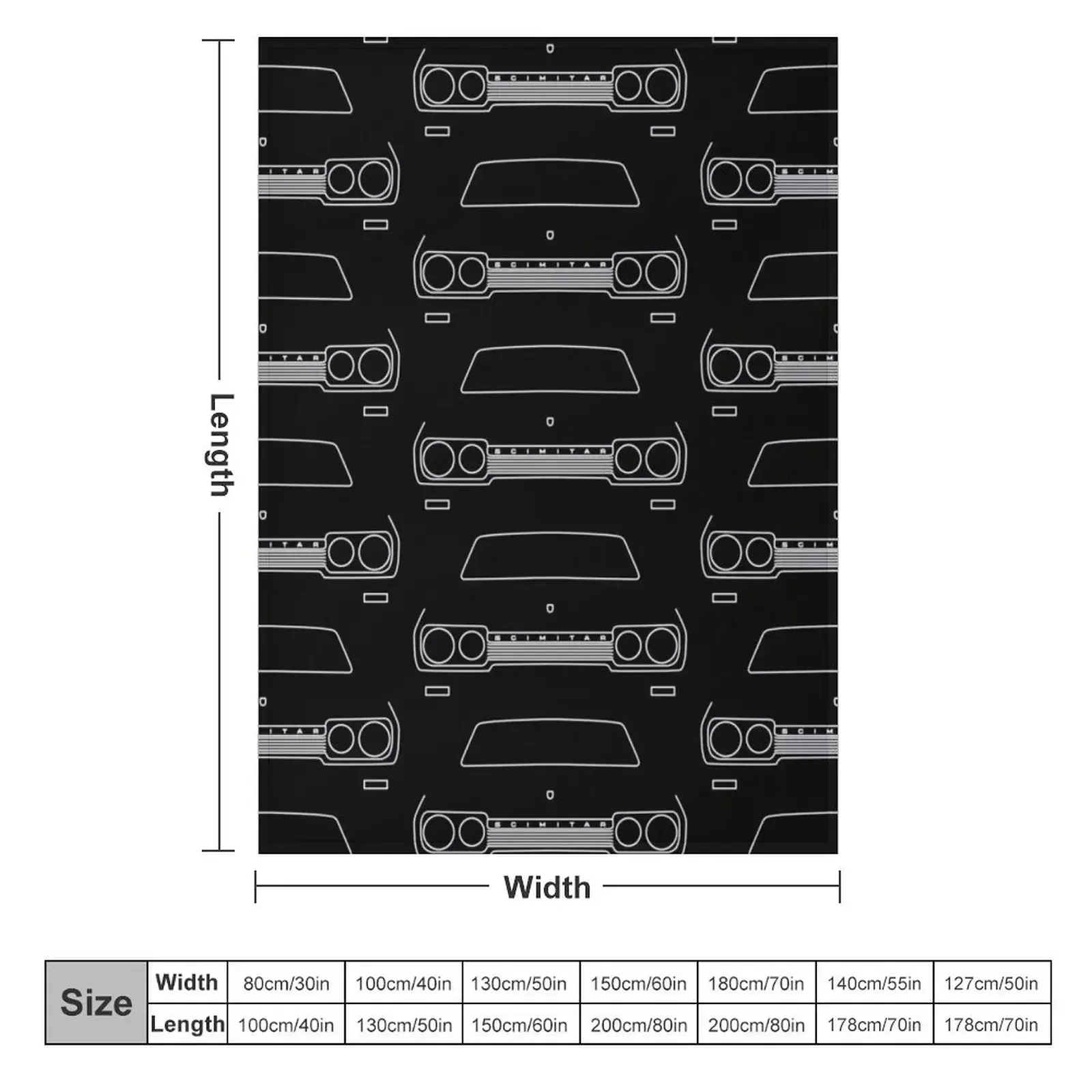 Reliant Scimitar classic car outline graphic (white) Throw Blanket Hairys cosplay anime Blankets For Sofas Soft Plaid Blankets