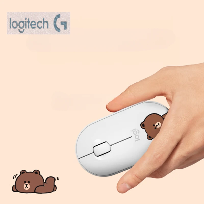 Ratón Inalámbrico Bluetooth Logitech (G) Pebble M350, Silencioso, Portátil, para Oficina, Computadora, Laptop, Tablet, Forma de Pebble