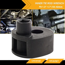 Universal Inner Tie Rod Wrench 33 - 42mm Car Inner Steering Rudder Rods End Removal Tool Automotive Tool Round Black Auto Repair