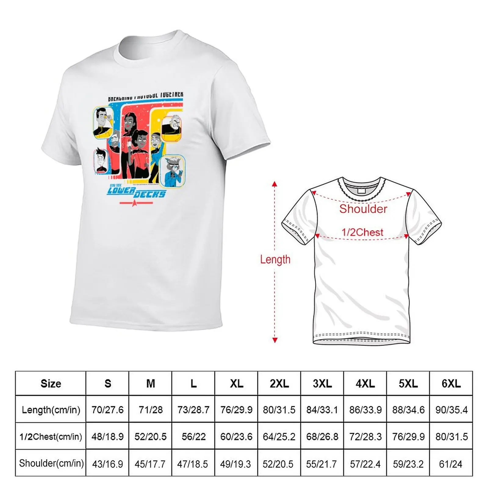 Star Trek: Lower Decks Breaching Protocol Together Poster T-Shirt Classic Basic Casual T-Shirt