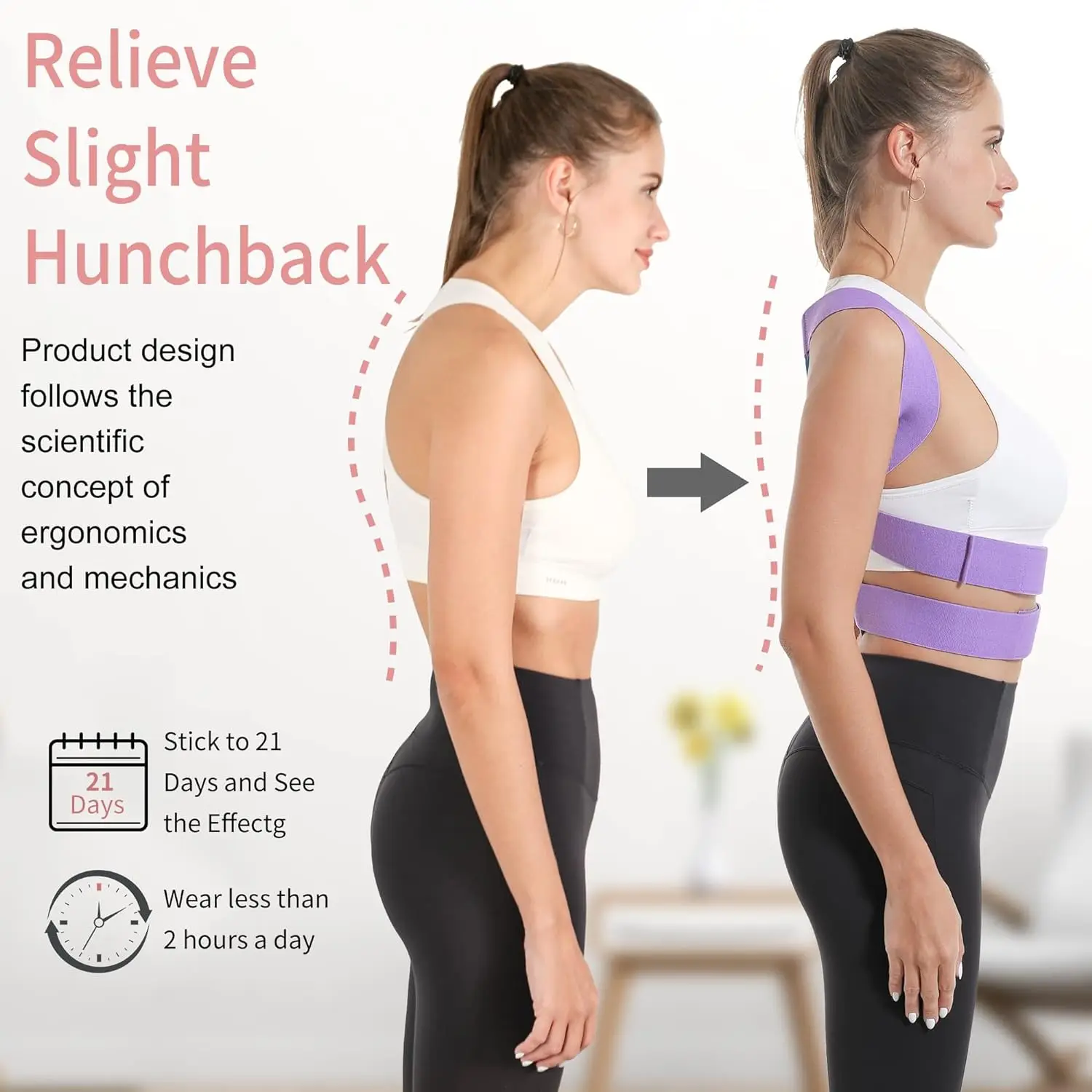 Upper Back Brace for Women Posture Corrector,Hunchback Back Straightener Posture Corrector for Women,Scoliosis Back Brace