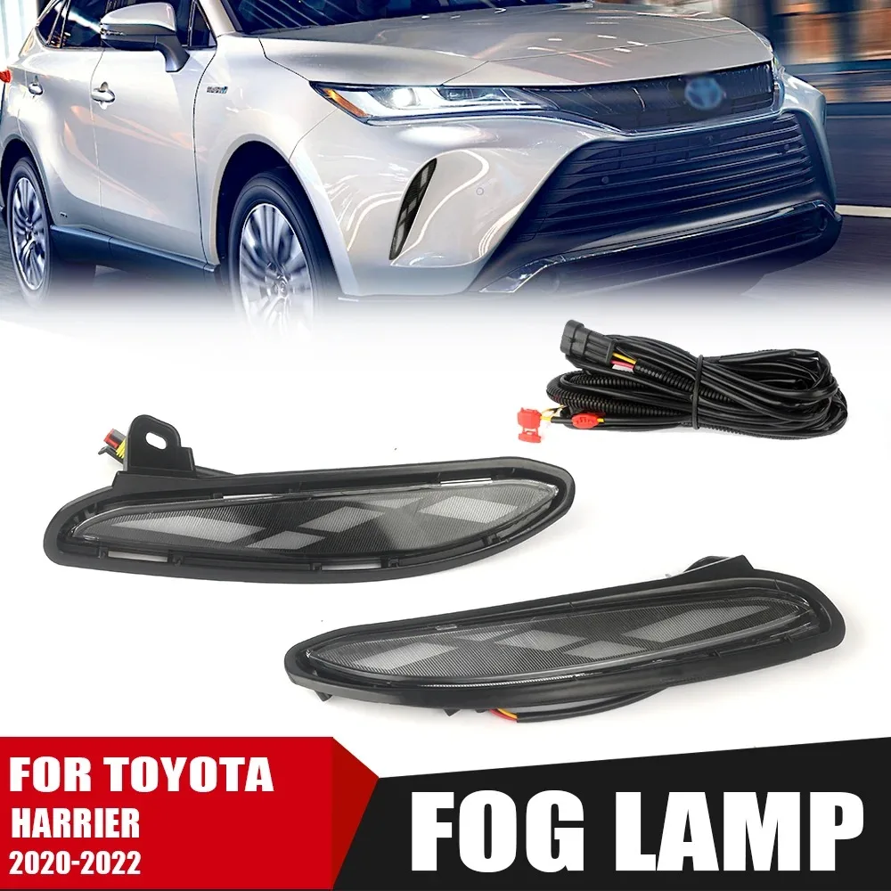 

For Toyota HARRIER 2020 2021 2022 Front Bumper Foglight Fog Light Fog Lamps Foglamp DRL Daytime Running Light