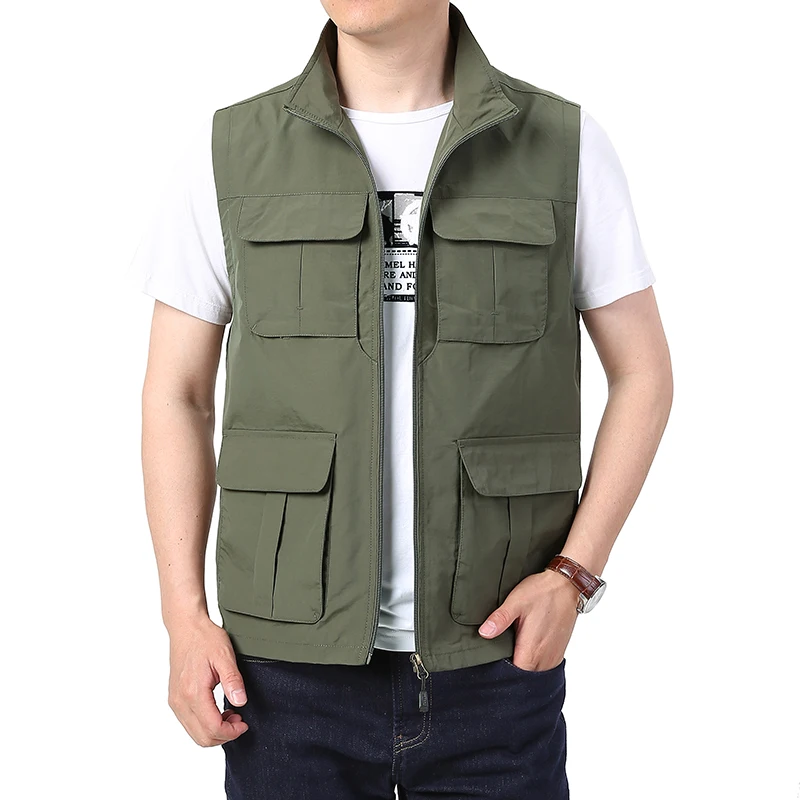 

Men's Outdoor Sports Vest Sleeveless Jacket Hiking Camping Mesh Lining Breathable Fishing Vest Tactical Hunting Photographer Top