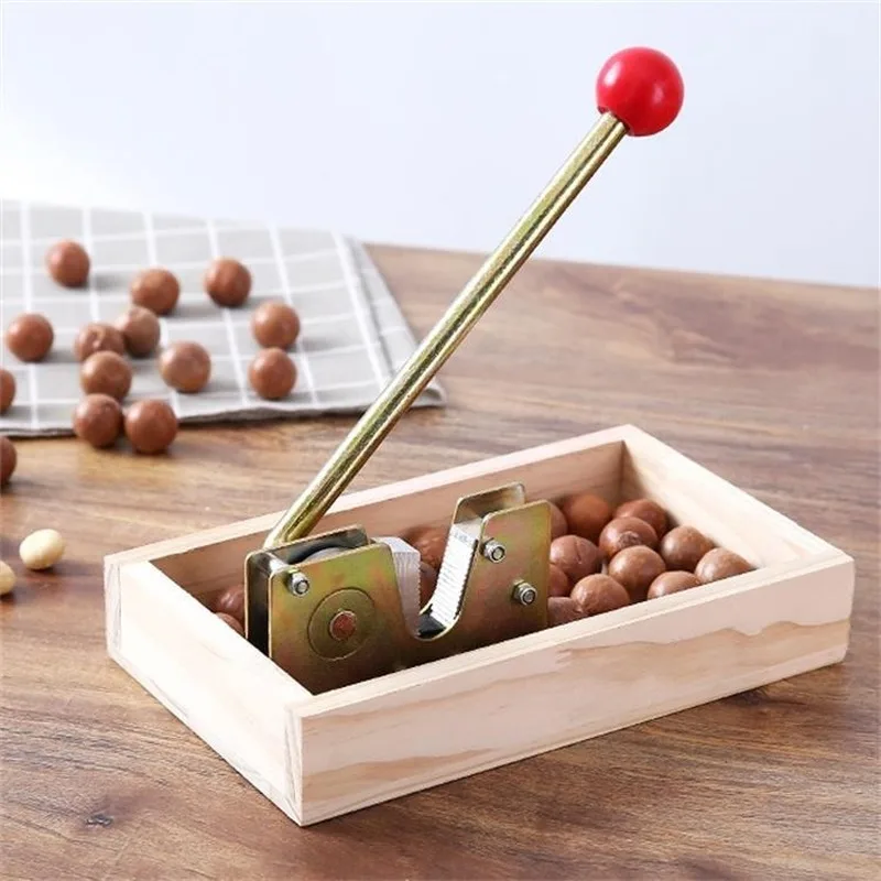 New Manual Nutcracker Nut Tongs Pecan Nut Adjustable Heavy Duty Macadamia Cracker Opener Machine Tool With Metal Handle