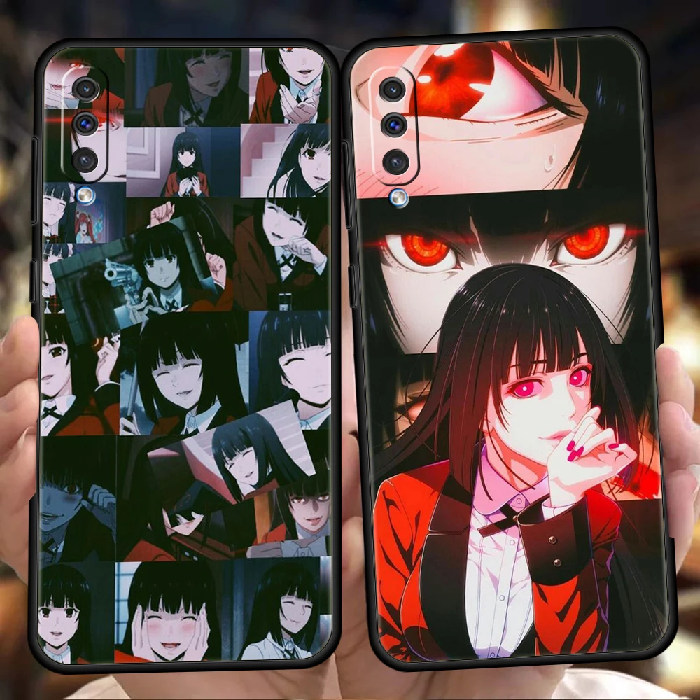 Kakegurui Jabami Yumeko Phone Case For Samsung Galaxy A12 A22 A50 A70 A20 A10 A40 A42 A52 A20S A02 A03 A04 Black Silicone Cover