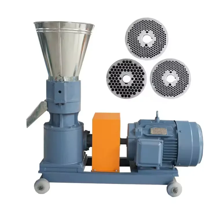 Miniature animal feed pelletizer for chicken, cattle, poultry and fish with core bearing components