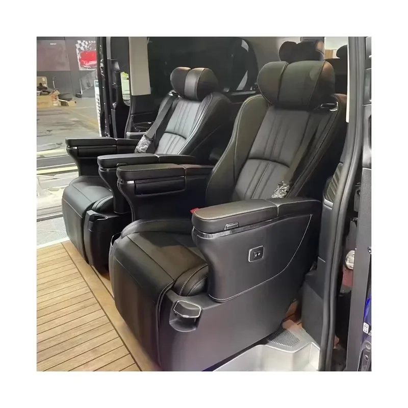 For New Style VIP Aviation Car Seat Back Tray Table with Adjustable Angle and Foot Rest for Nappa Leather Cars